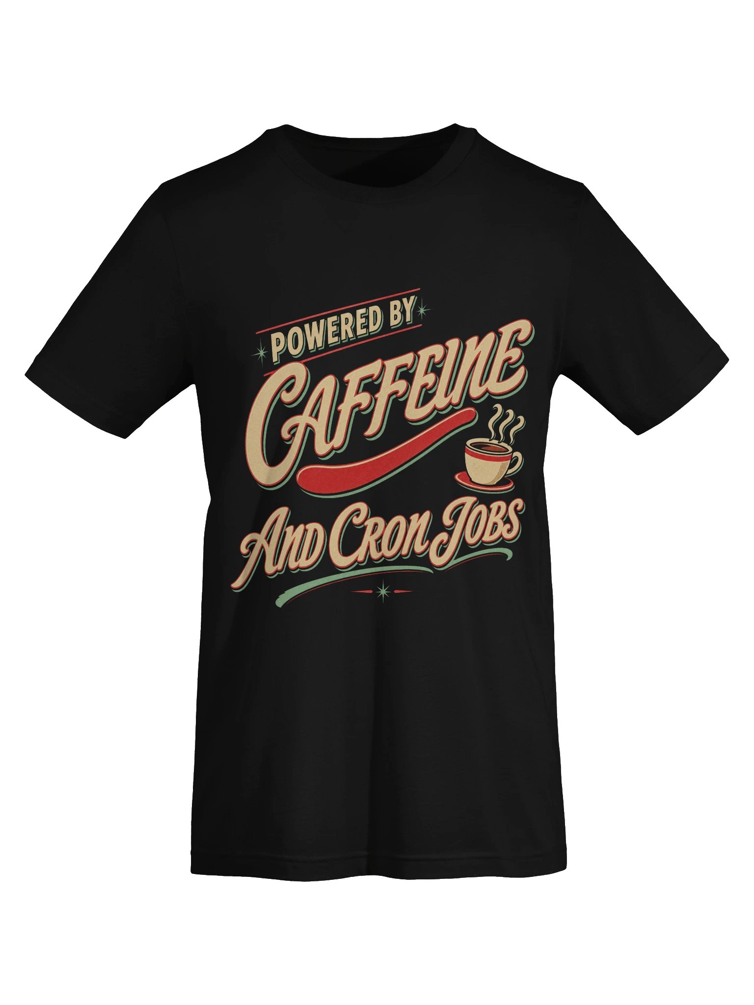 Powered by Caffeine and Cron Jobs Tee product image (5)