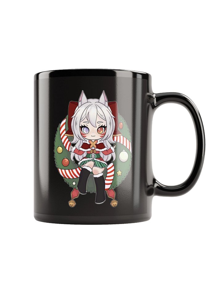 Christmas Tsuki Chibi Black Glossy Mug product image (2)