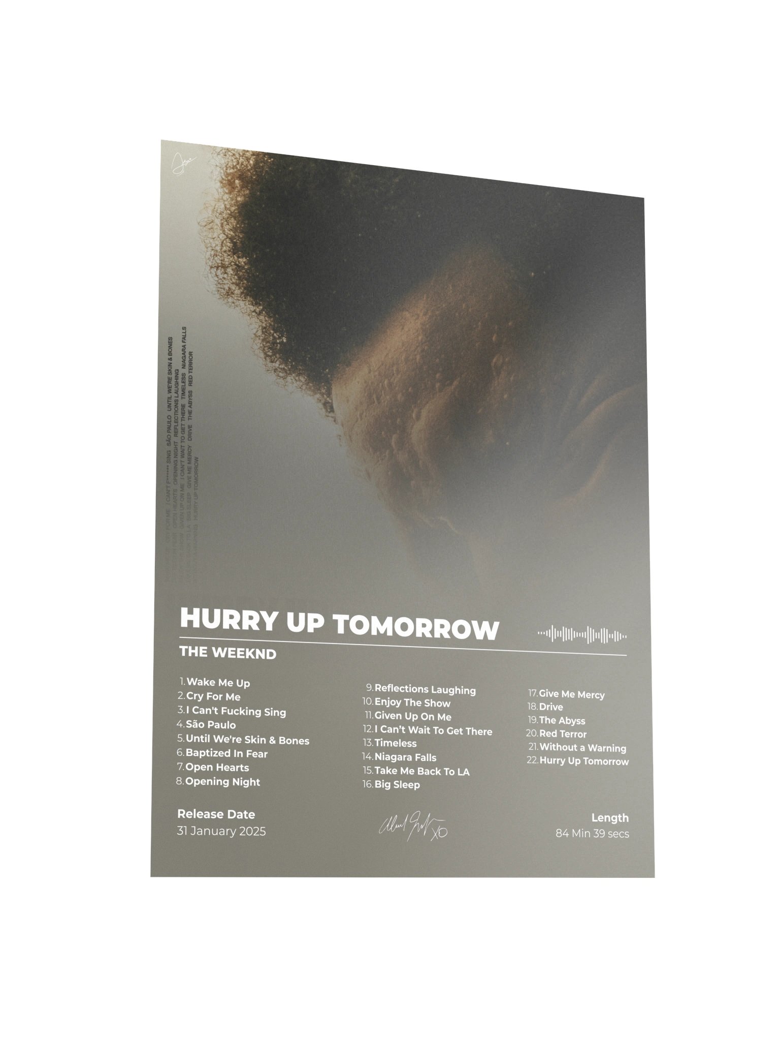 The Weeknd Hurry Up Tomorrow Tracklist Poster product image (6)