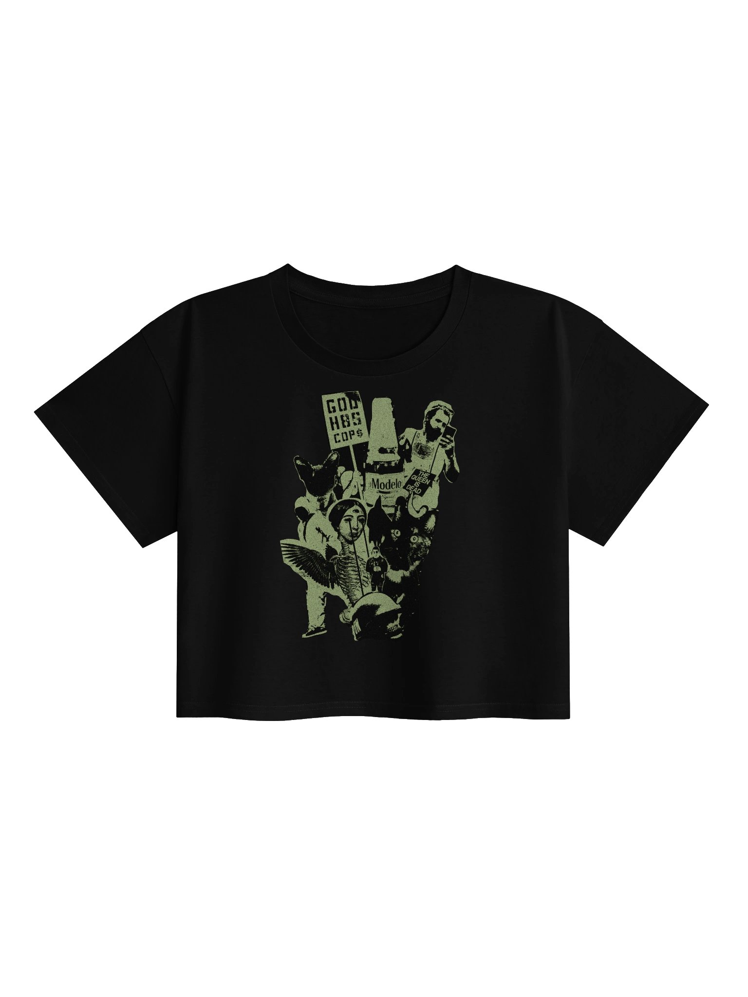 God Hates Collages Crop Top product image (1)