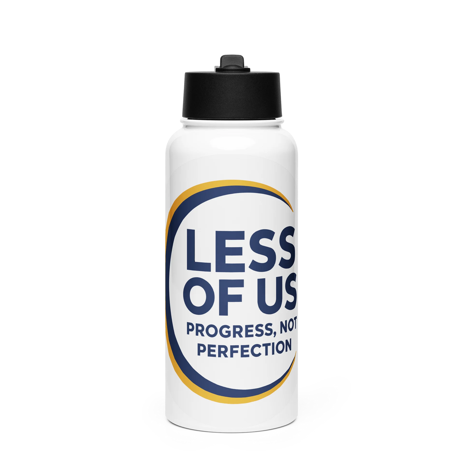 LESS OF US — Progress Not Perfection 32oz Straw Bottle product image (1)