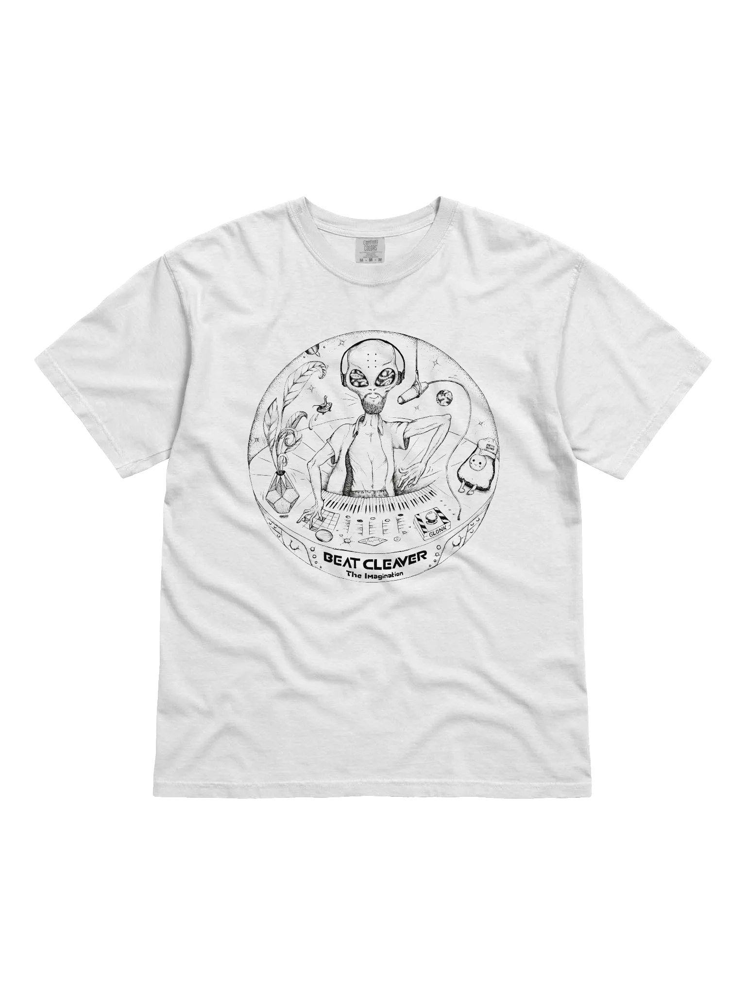 BC Sketch style White T product image (1)