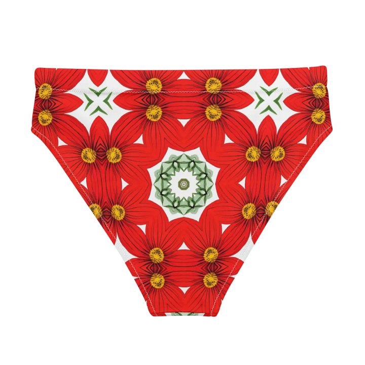 Kaleidoscopic Blooms High-Waisted Bikini Bottom product image (2)