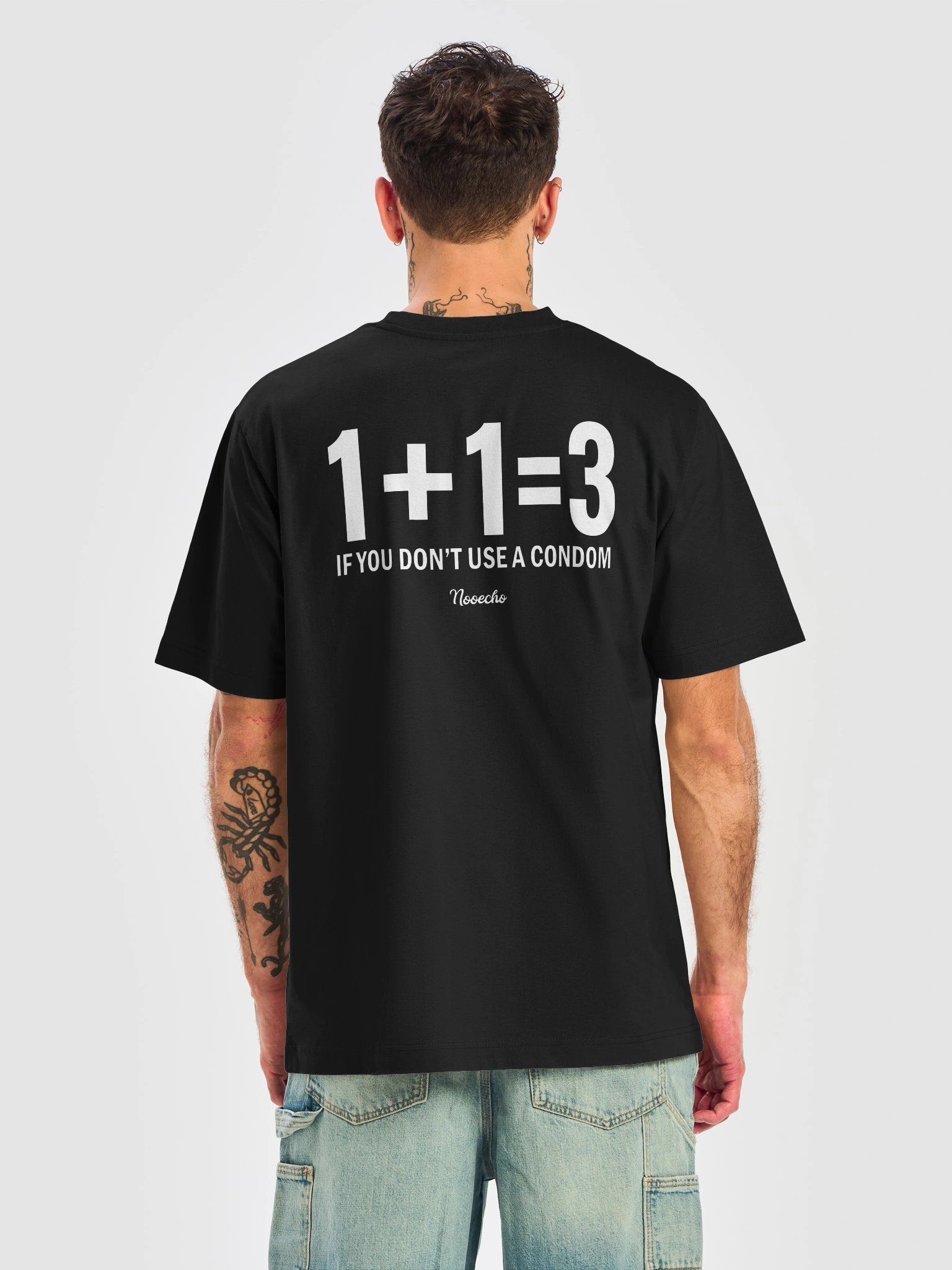 1+1=3 If You Don't Use a Condom – Funny Graphic T-Shirt product image (2)