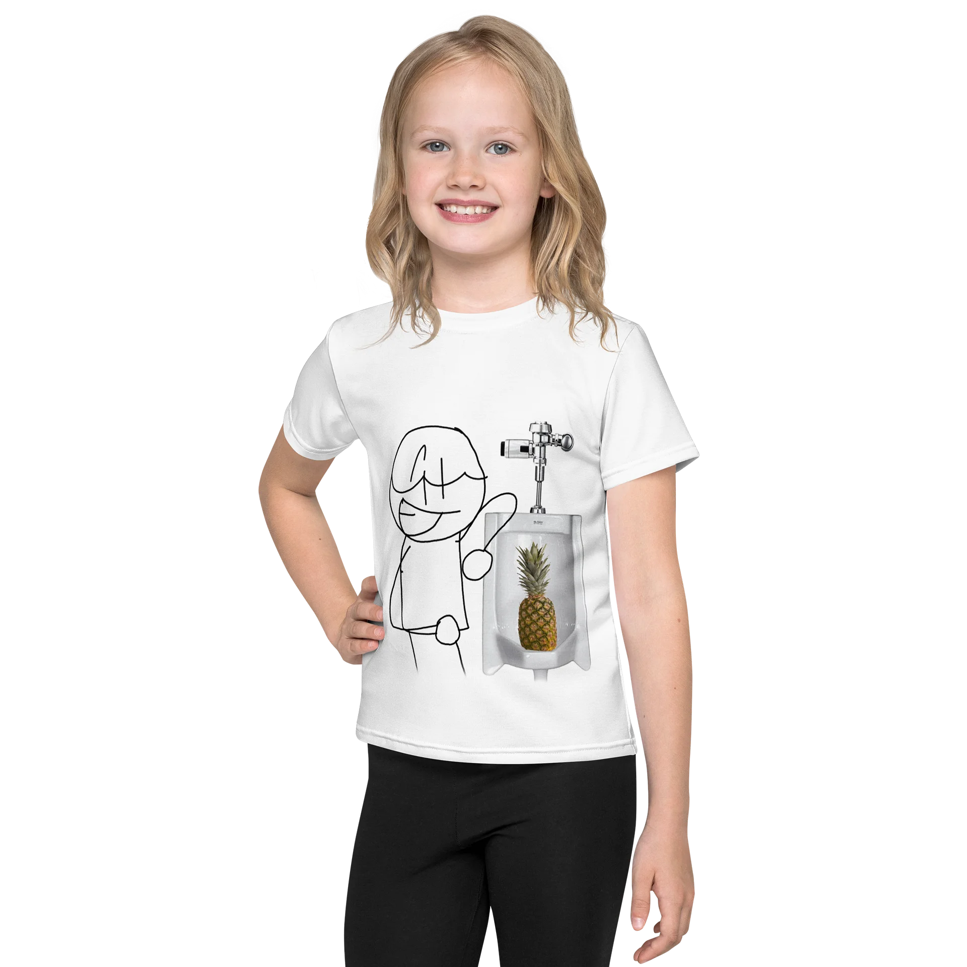 Toony Pineapple In Urinal Kids Shirt product image (1)