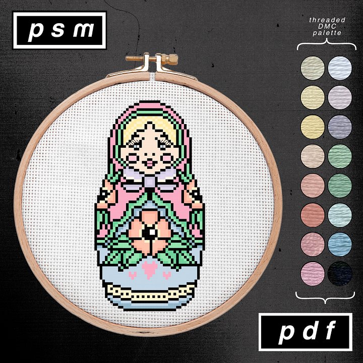 Pastel Matryoshka Doll Pattern product image (1)