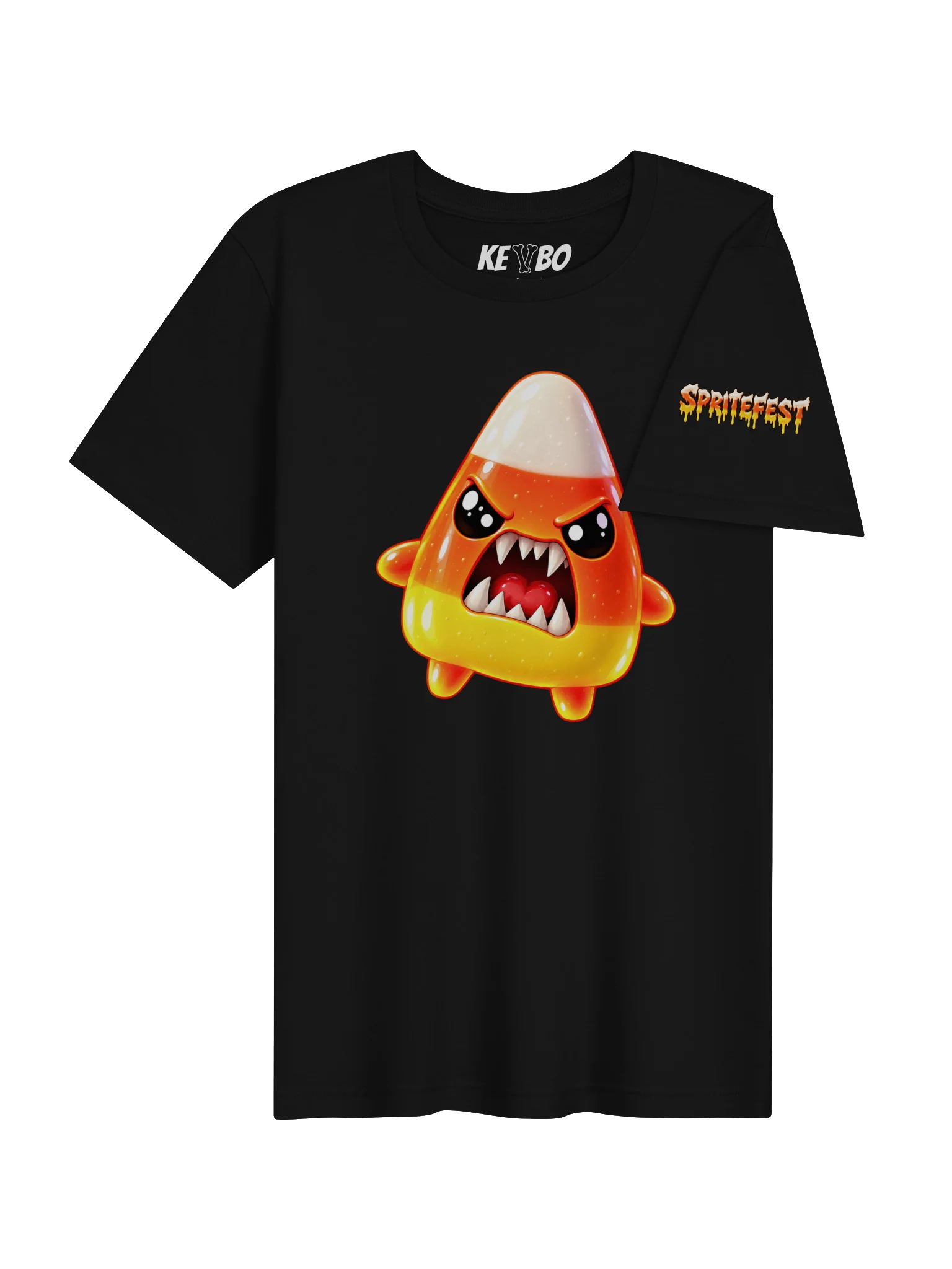 SPRITEFEST "Candy Corn Sprite" Black ADULT T-Shirt product image (4)