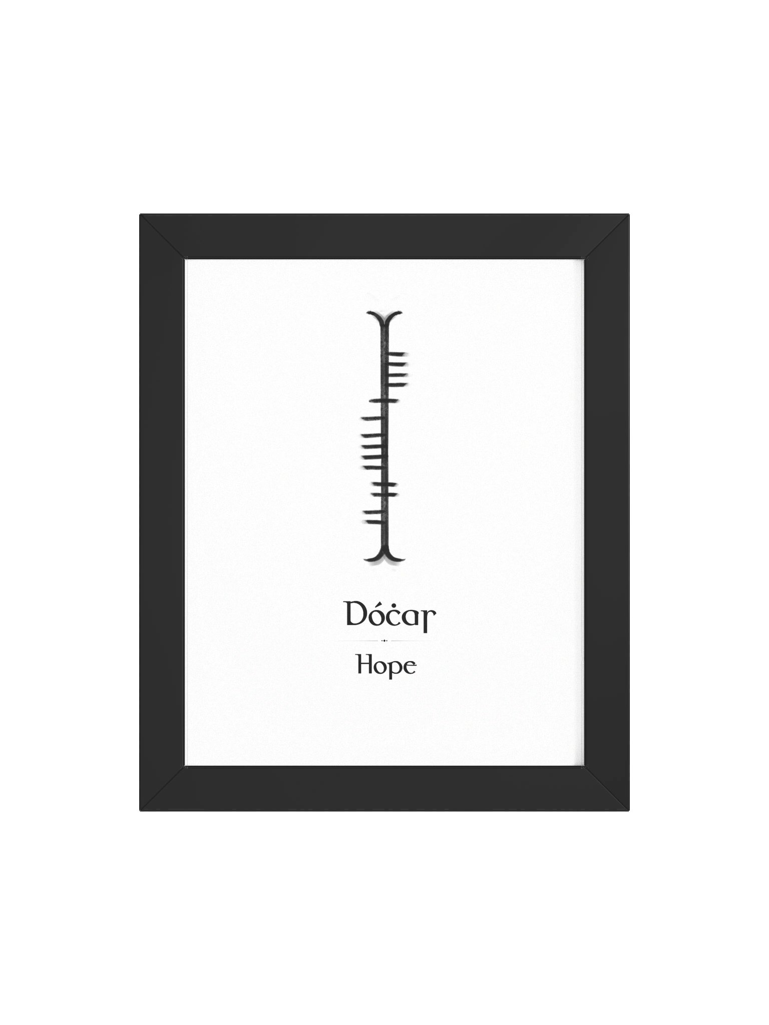 Dóchas – Celtic Hope Ogham Framed Art Print product image (4)