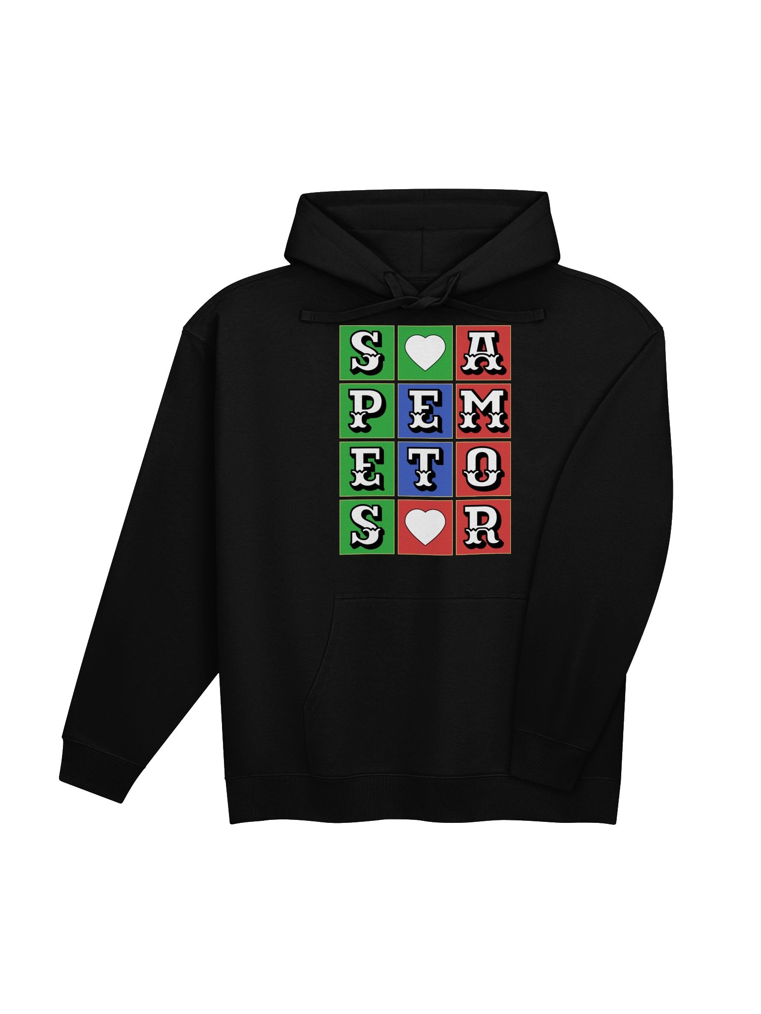 Hope And Love In Latin Quote Unisex Organic Cotton Blend Relaxed Fit Graphic Hoodie product image (4)