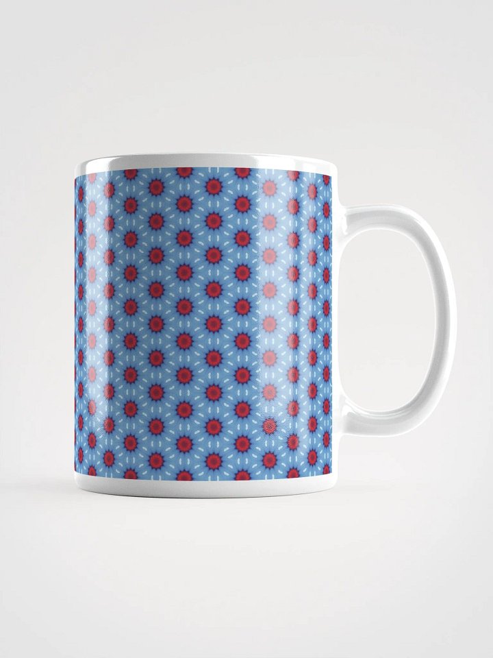 Blue Red & White Sunshine Ceramic Mug product image (2)