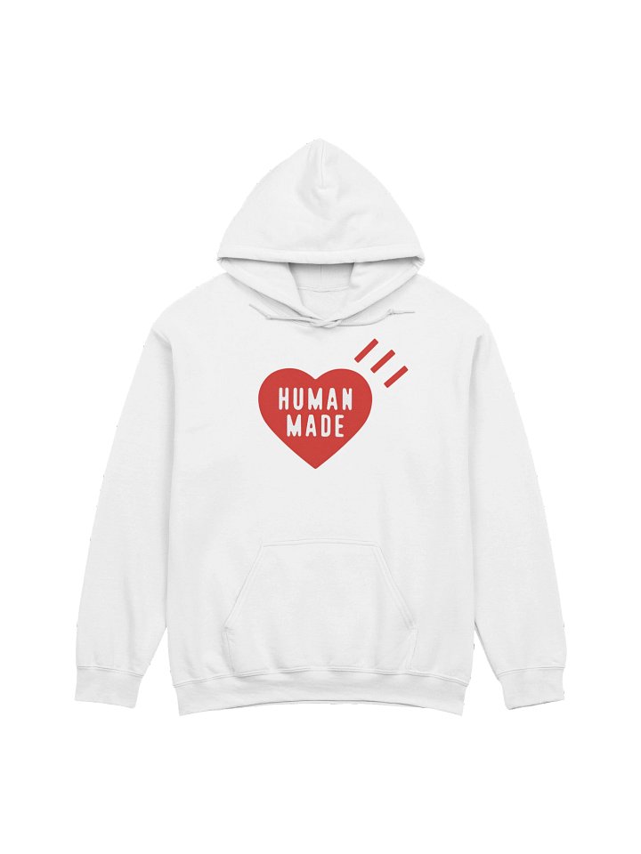 Human Made Red Heart White Sweat Hoodie product image (1)