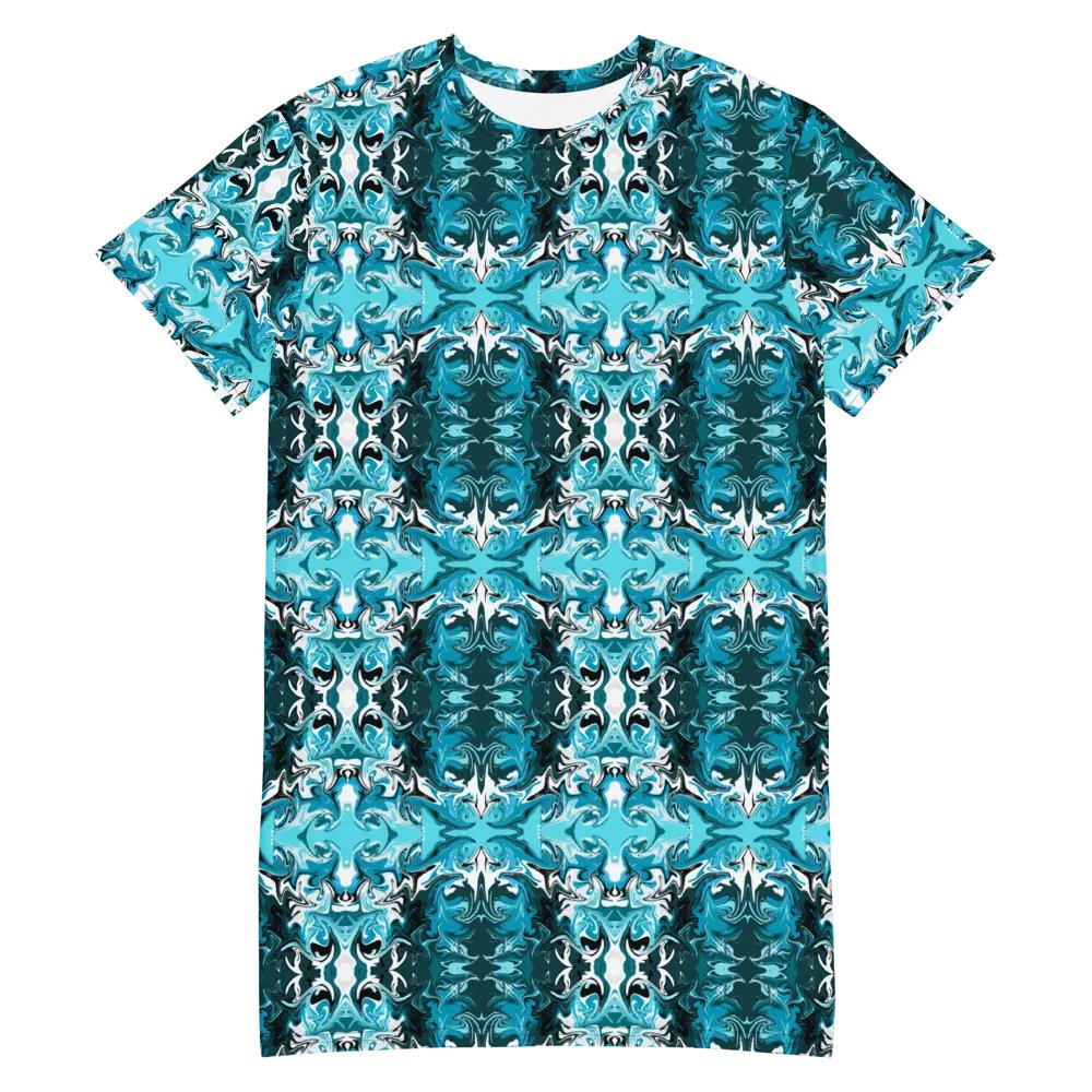 Blue Swirl T-Shirt Dress product image (2)