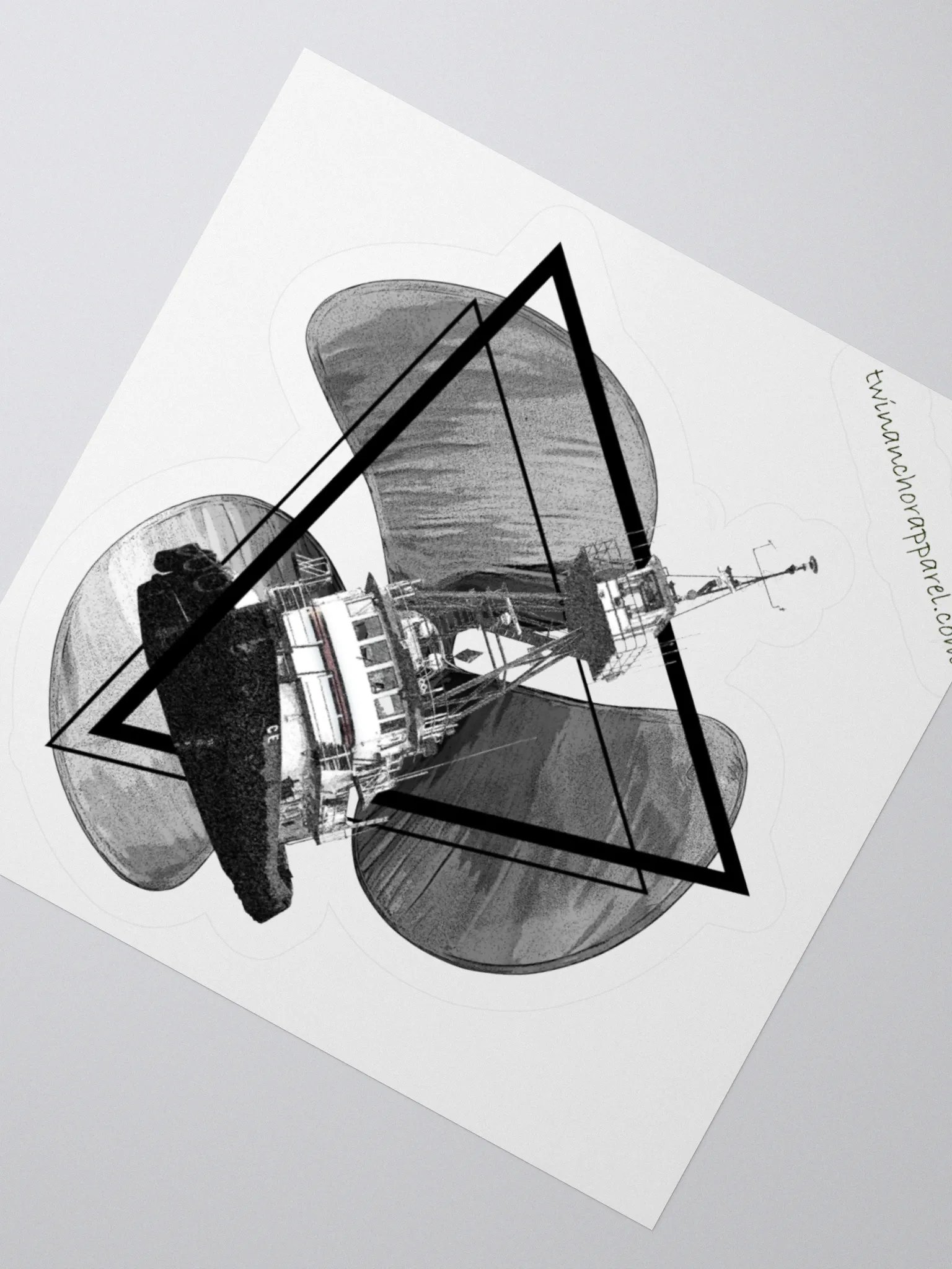 Three blade prop triangle Tug Kiss Cut Stickers product image (6)