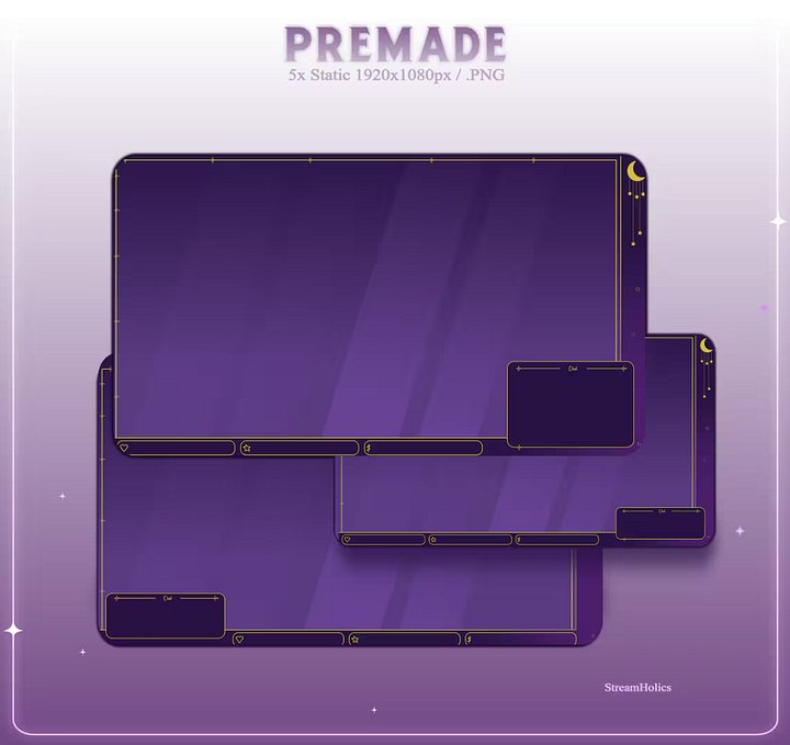 Tarot Card Stream Overlay Pack, Cosy Tarot Overlay Pack, Witch Stream Overlay Pack, Witch Animated Overlay Pack, Starting Soon, Offline, Brb product image (2)