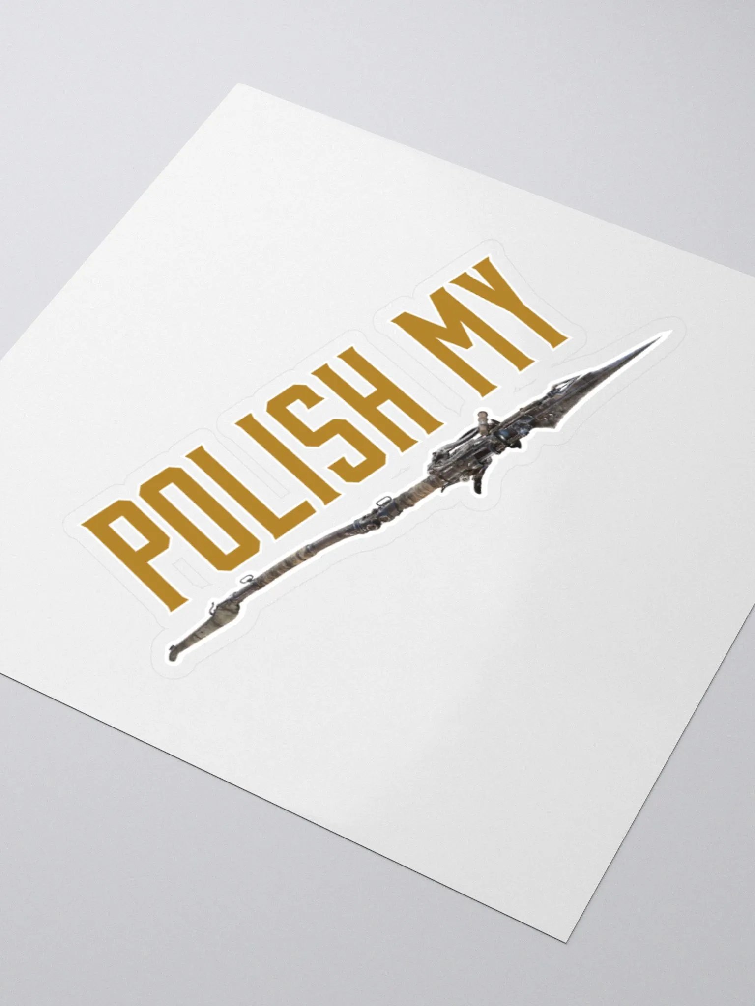 Polish my bomblance gold kiss cut sticker product image (3)