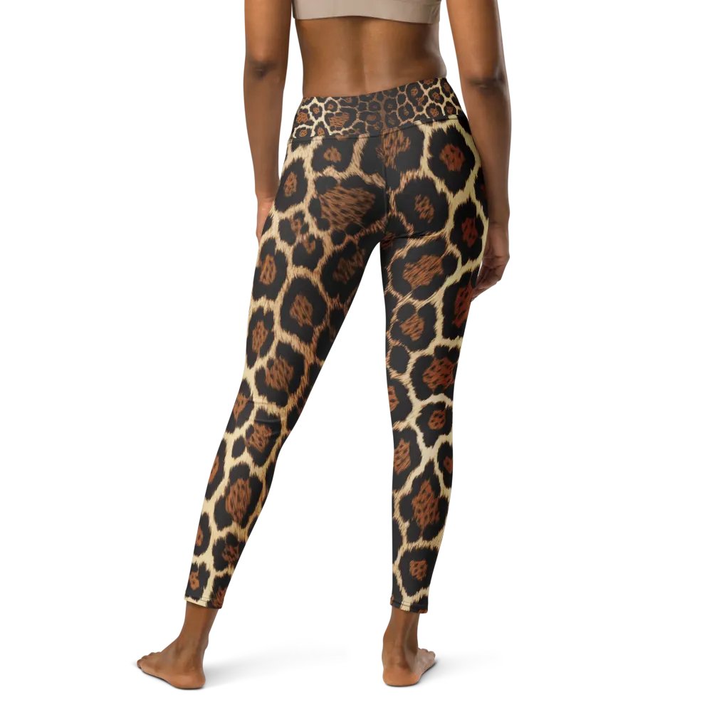 Black Brown Leopard Print Leggings – Stylish Animal Print Stretch Pants for Women – High Waist, Soft, Comfortable, Trendy Activewear product image (3)