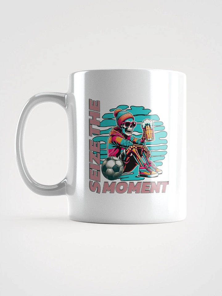 Seize The Moment Skeleton Beer Soccer Vibrant Mug product image (1)