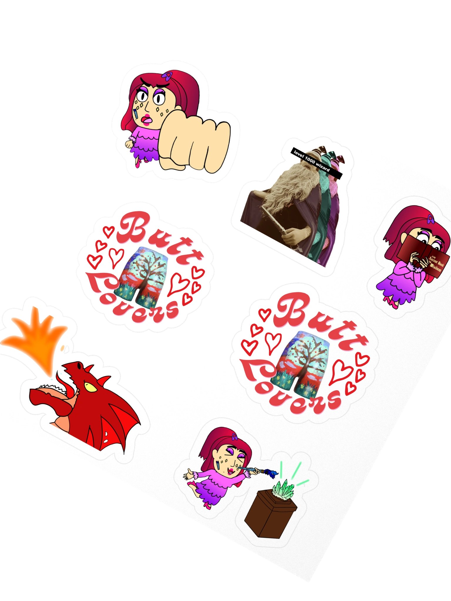 Butt lover wizard stickers product image (2)