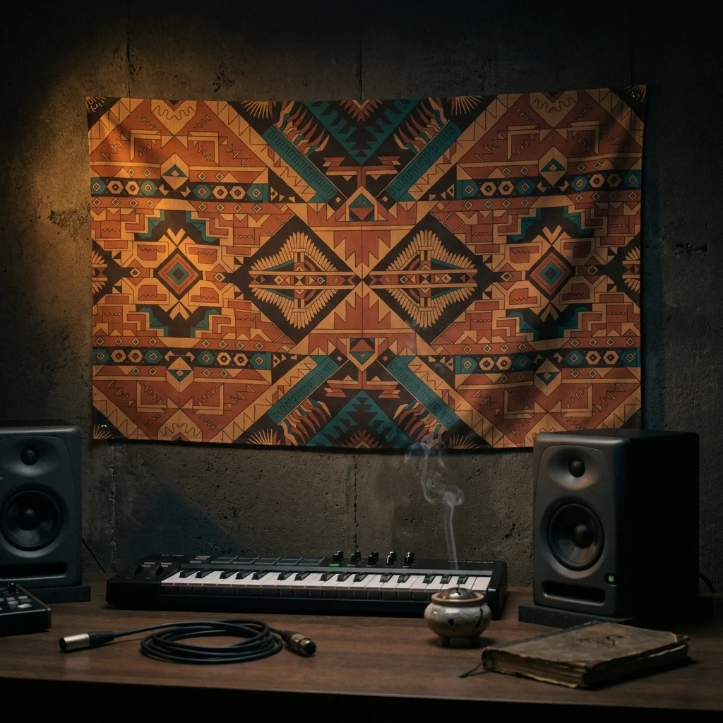 Aztec Ritual Flag — Ancient Geometry 03 product image (2)