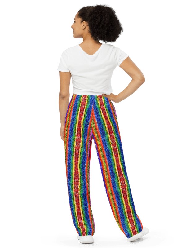 Boho colorful Stripes - Unisex Wide-Leg Pants product image (2)