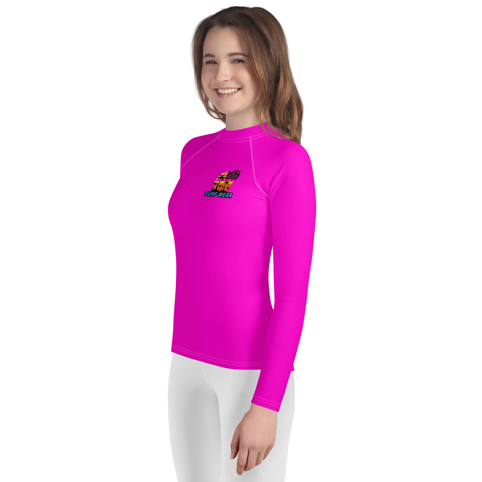 Wild Pink Neon Youth Rashguard product image (3)
