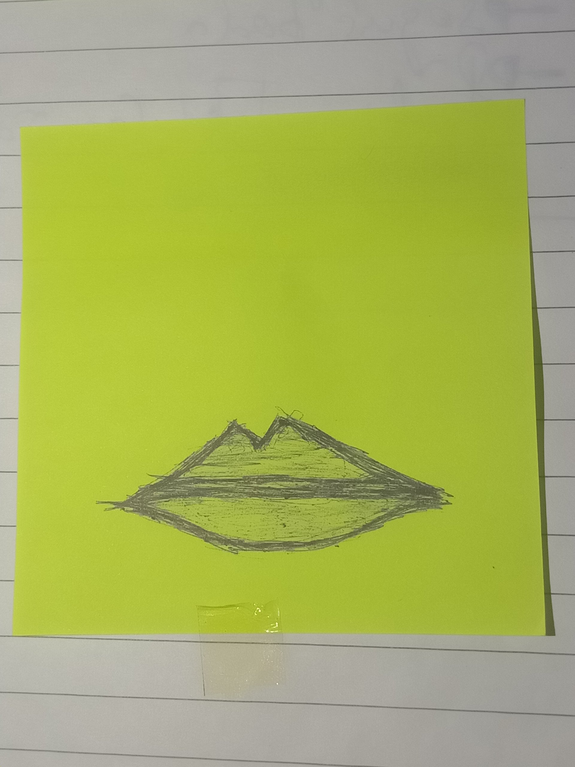 Lips (hand drawn sticky note art) product image (1)