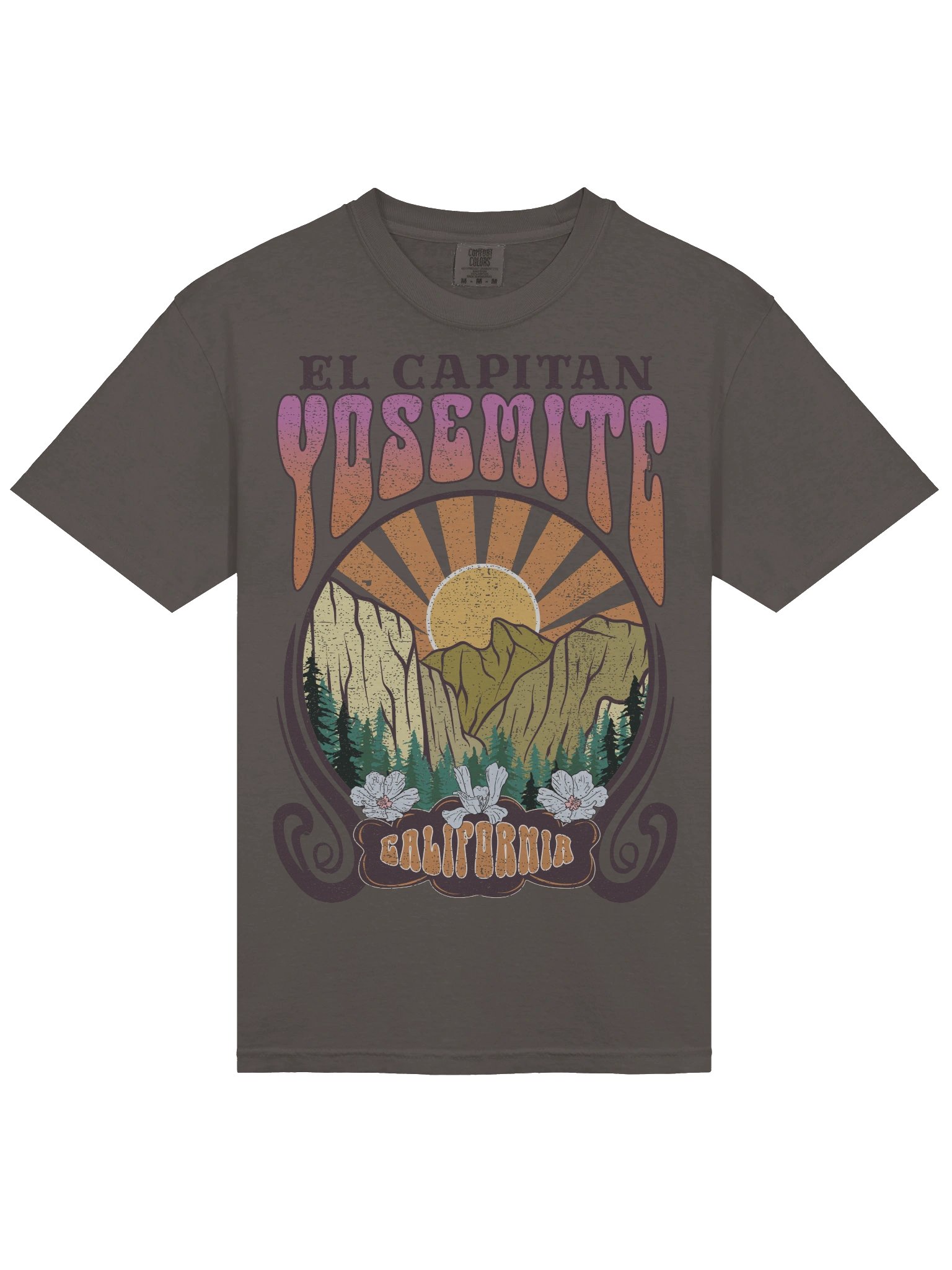 El Capitan Yosemite California Shirt – Vintage Mountain Sunset Retro National Park Tee product image (7)