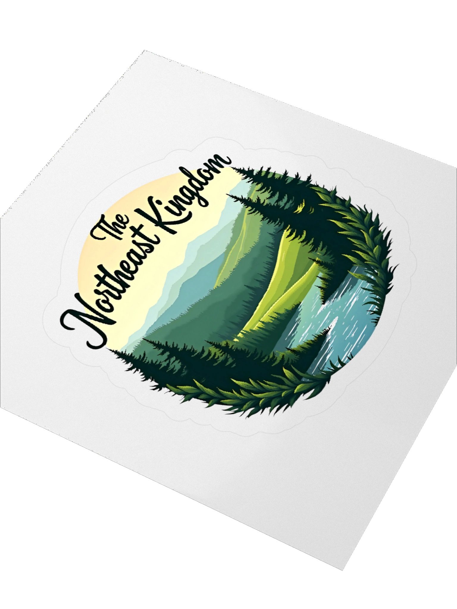 Scenic Northeast Kingdom Landscape Design – Nature-Inspired Artwork Sticker product image (9)