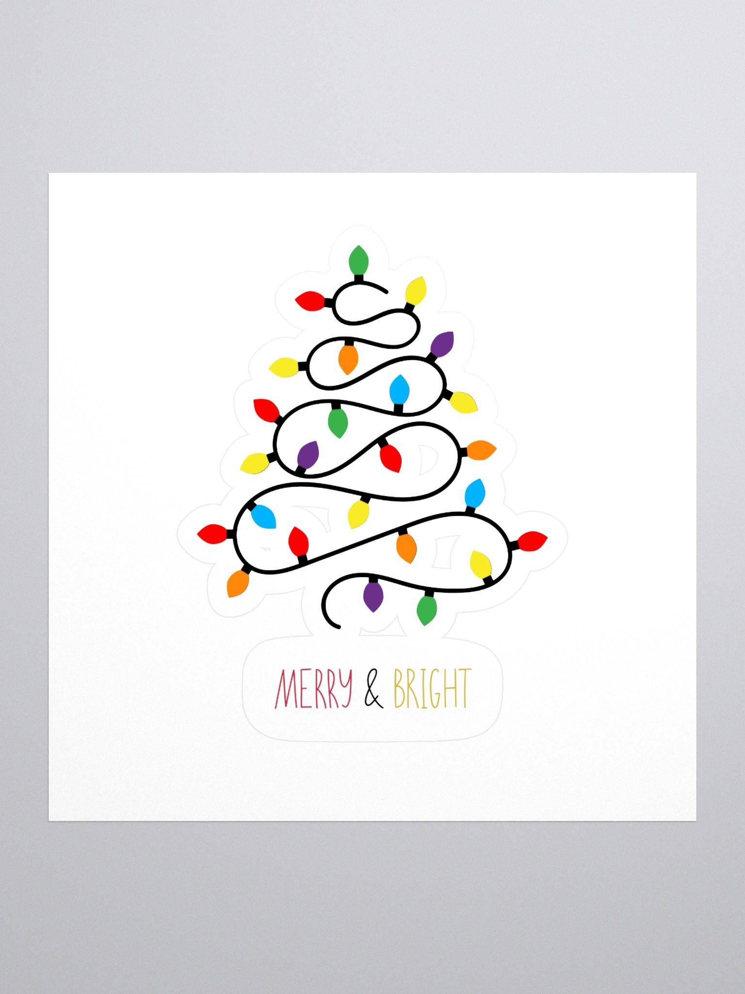 MERRY & BRIGHT Christmas Tree Sticker Set product image (1)