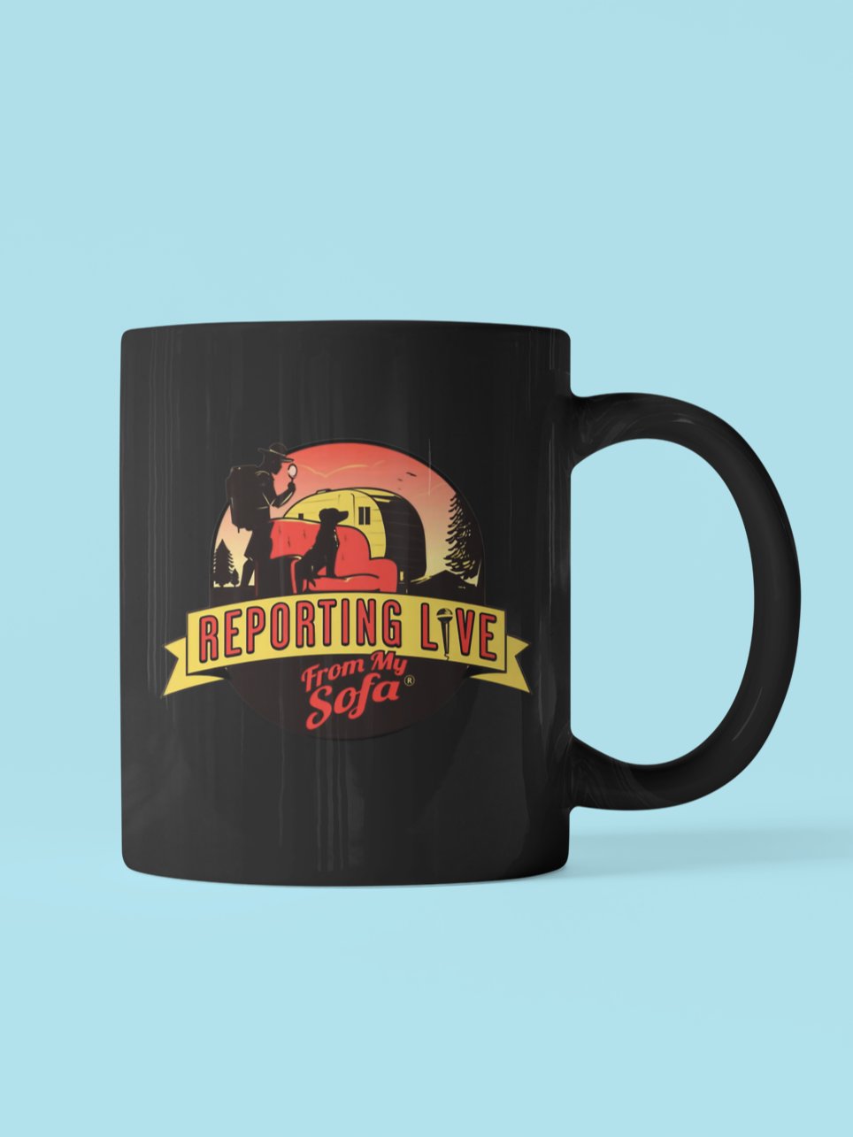 Reporting Live From My Sofa Podcast Microphone Mug product image (14)