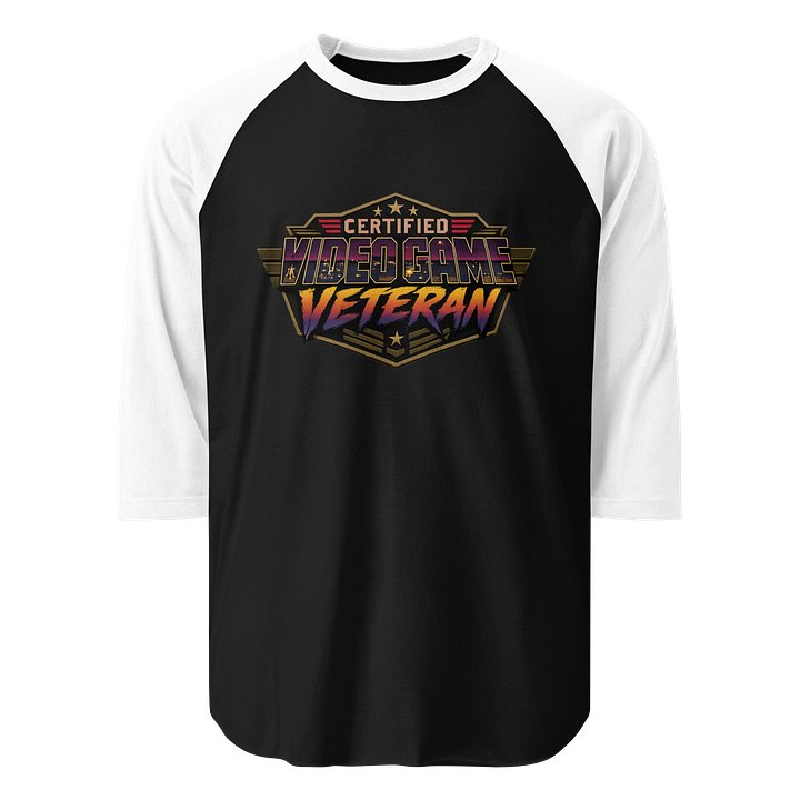 Certified Video Game Veteran Raglan product image (2)