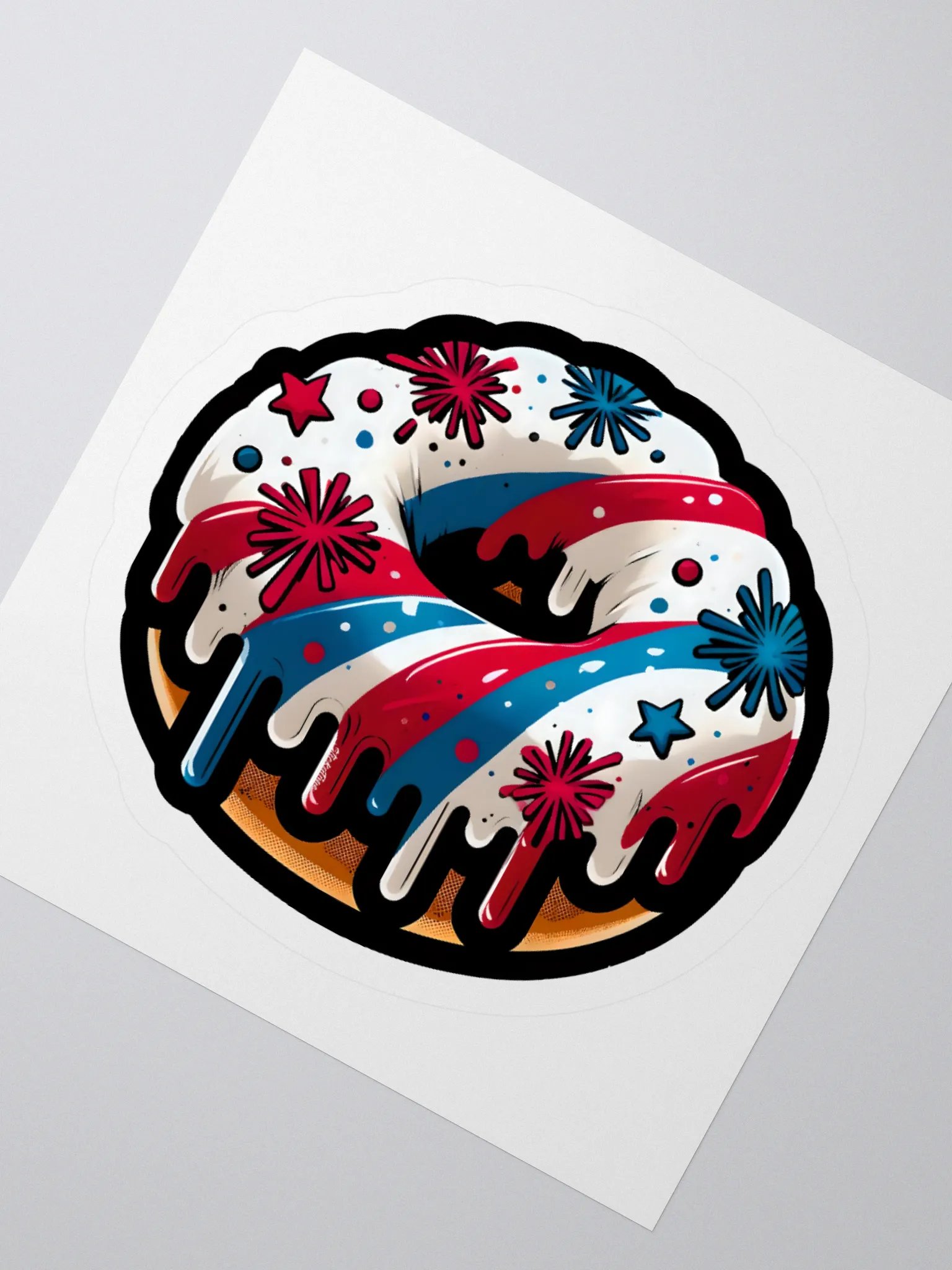 4th of July Doughnut Summer Sticker product image (2)