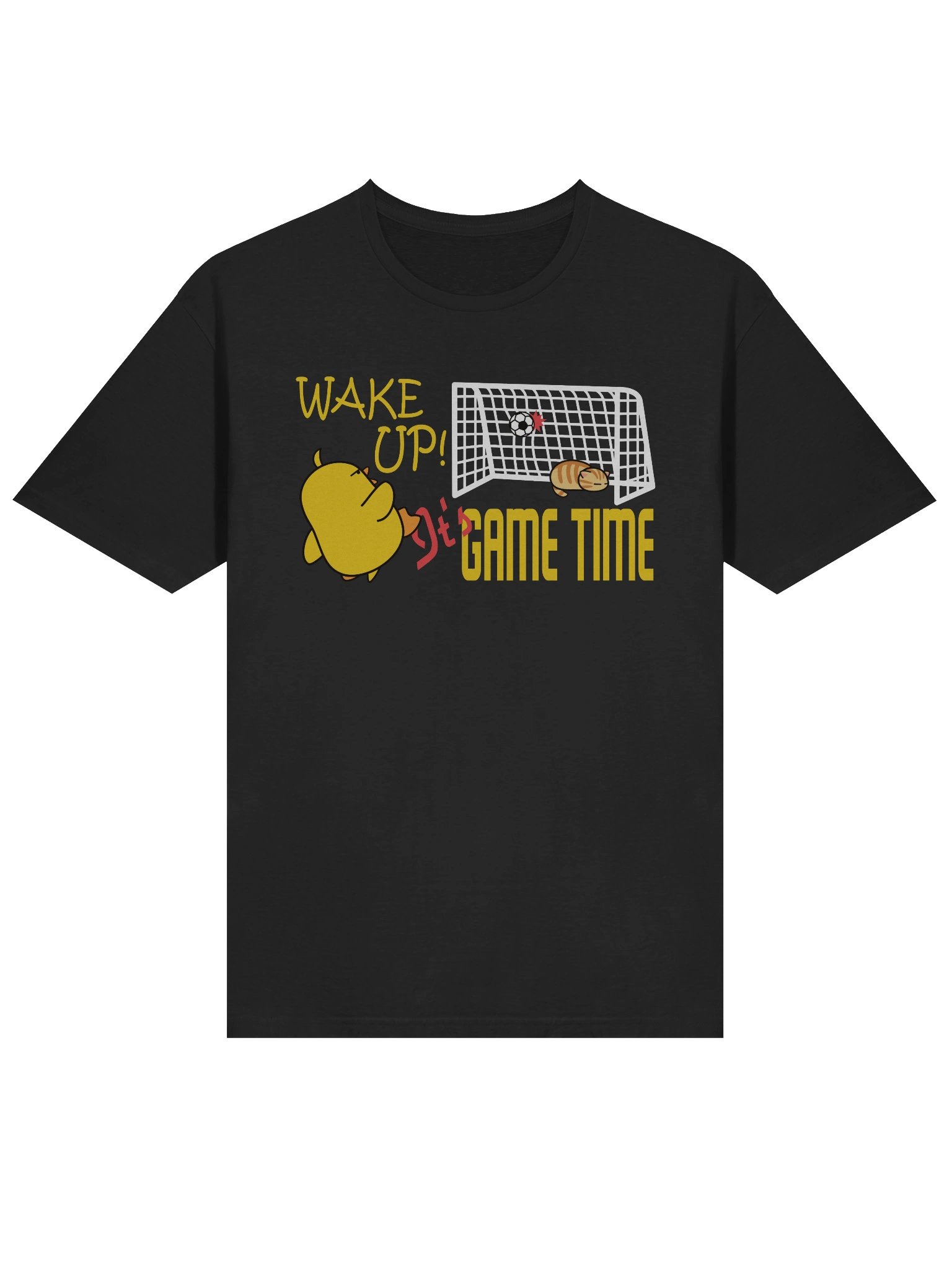 Soccer Cat (WAKE UP, It's GAME TIME) - Unisex Adult Super Soft Lightweight T-shirt product image (1)