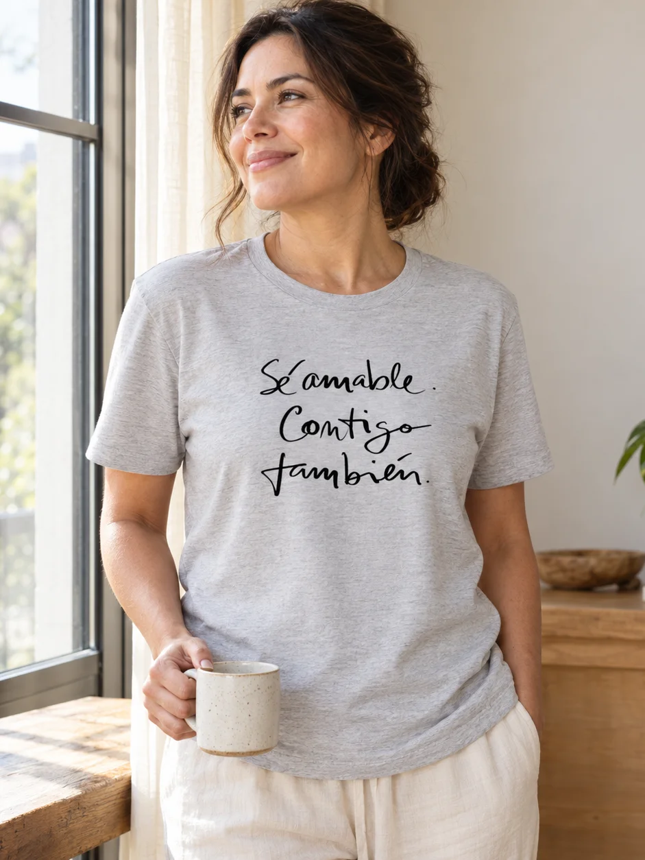 New CombineSelf Love Shirt Spanish Quote Tee Inspirational Apparel Mental Health Gift Self Care Shirt Positive Message Original Handwritten Designd Listing Offer product image (6)