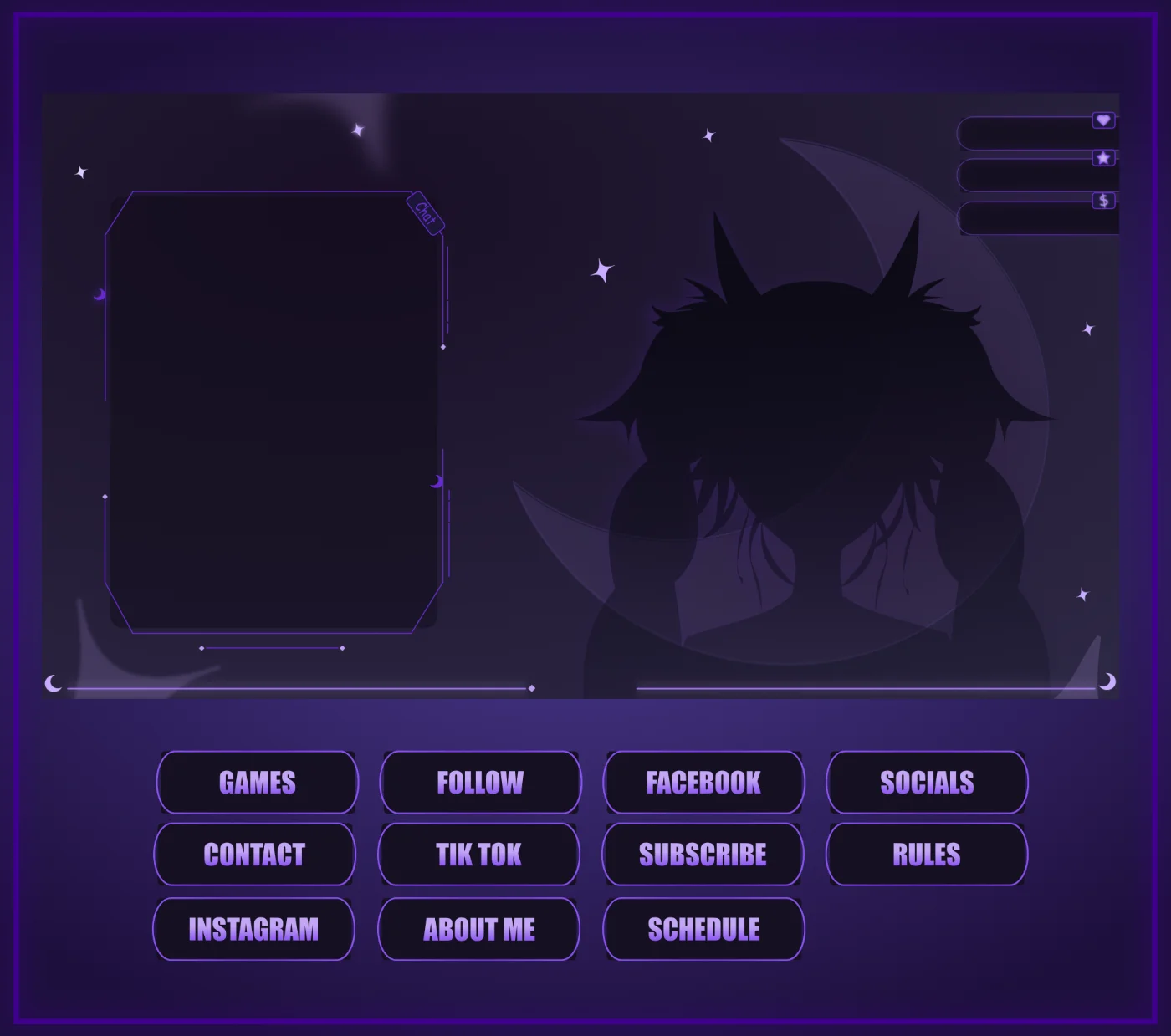 Gothic VTUBER Stream Overlay Animated product image (2)