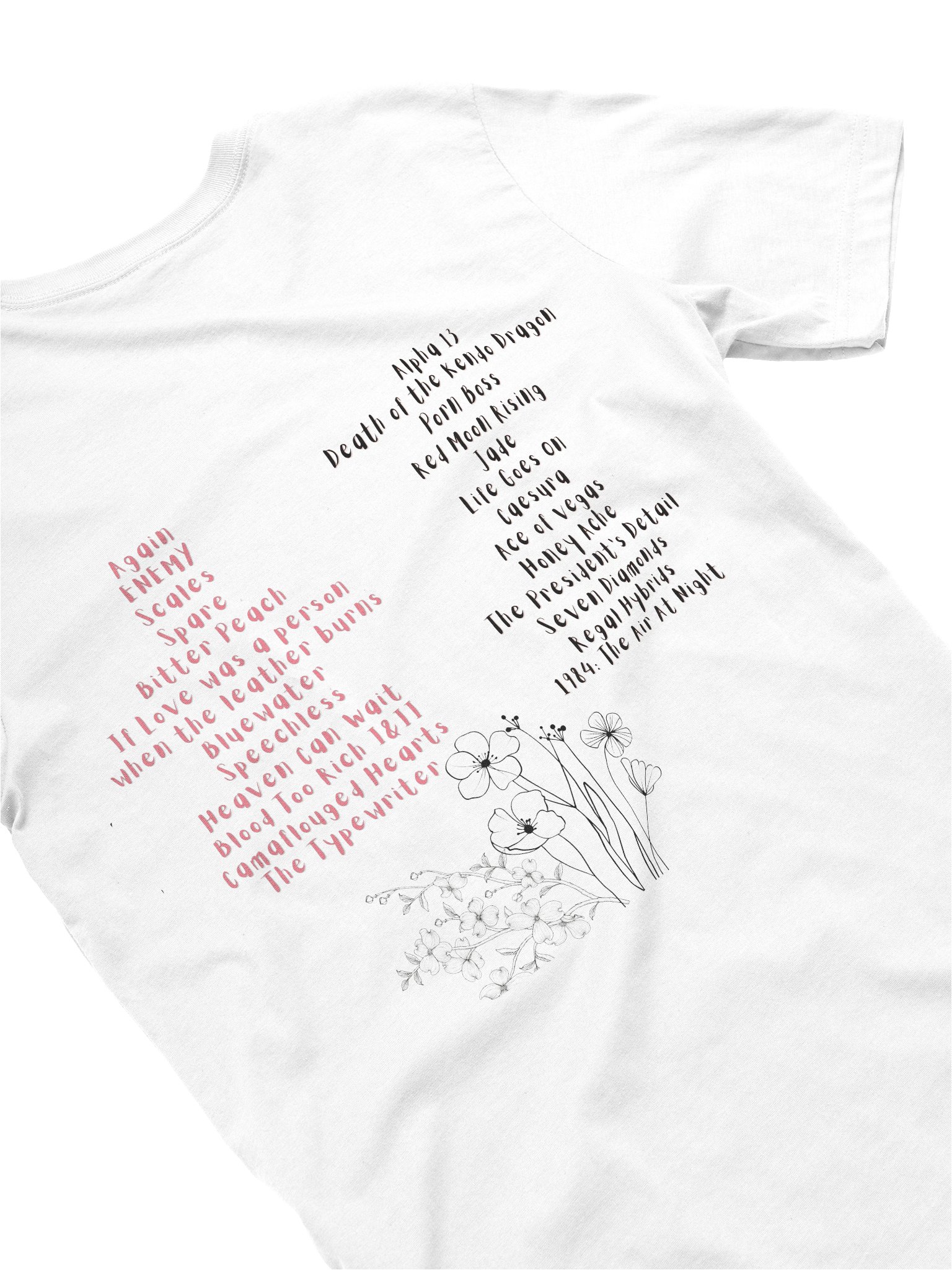 Coral Hearts & Rose-Edge Bella+Canvas Tee product image (13)