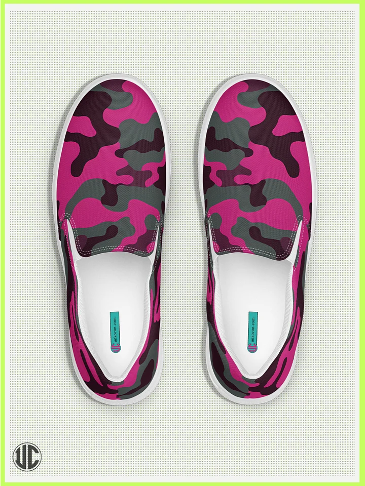 UnkoCon – Savage Woodland Camo Women’s Slip-On Shoes product image (1)
