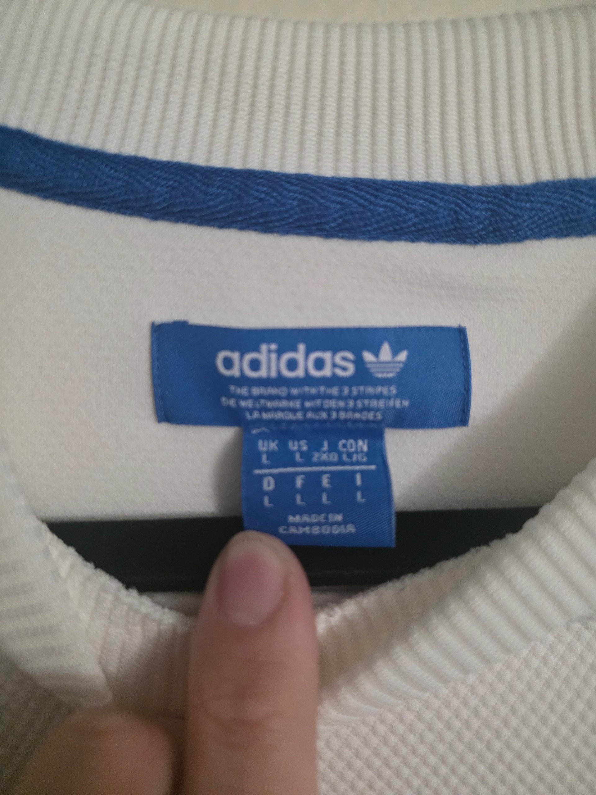White & Blue Adidas Originals Sweater product image (3)