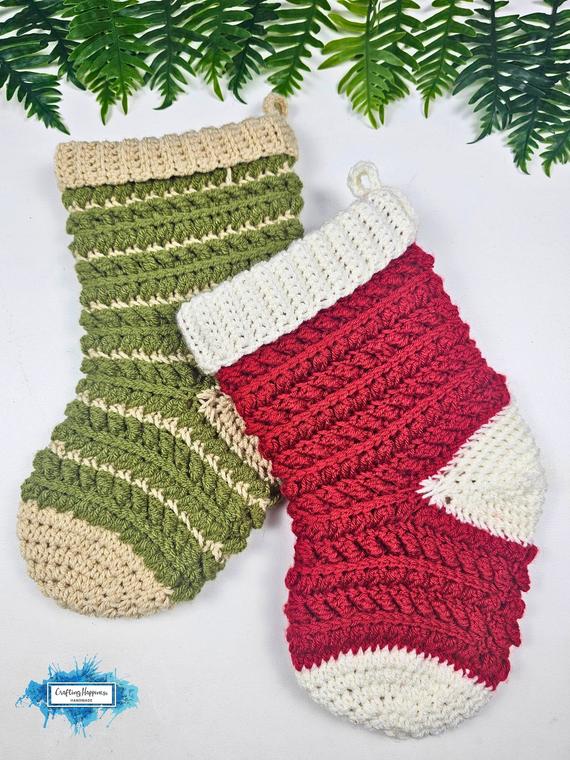 CROCHET PATTERNS + VIDEO | Christmas Crochet Pattern Bundle pdf | Stocking Bow Bauble | Moon Fern Christmas Collection | Holiday Decor Everbee logo Analyze listing Crafting Happiness product image (3)