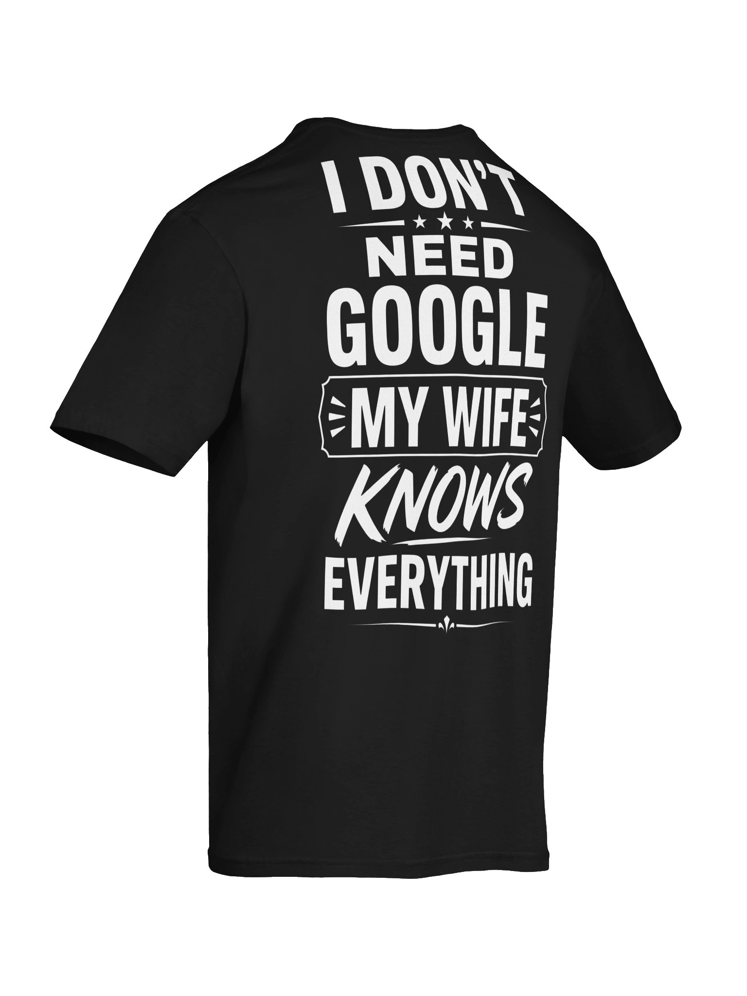 I Don’t Need Google, My Wife Knows Everything – Funny Husband Quote T-Shirt Design product image (4)