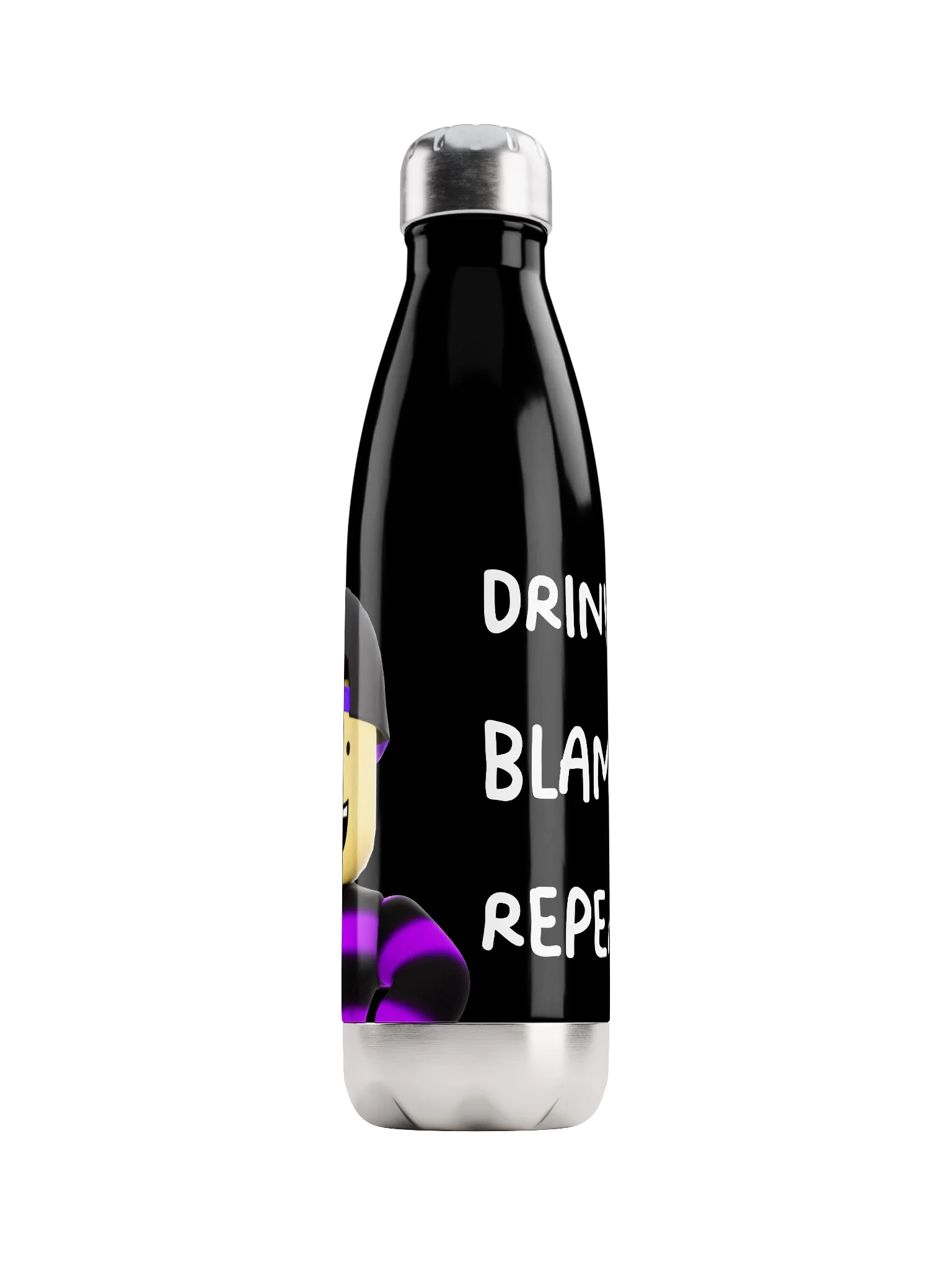 "DRINK. LAG. REPEAT." Stainless Steel Water Bottle product image (1)