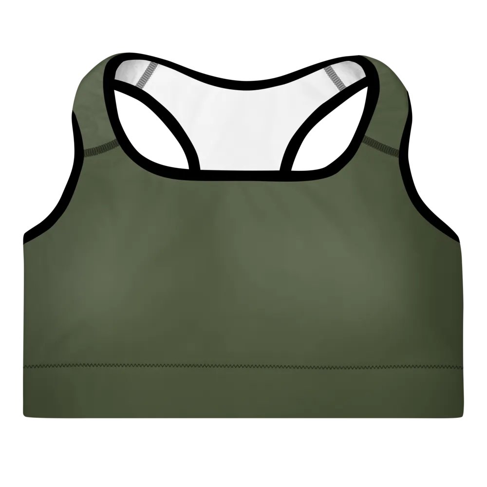 Olive Padded Sports Bra product image (8)