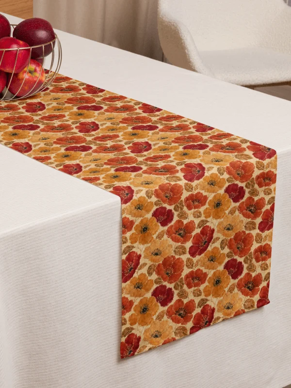 Red and Gold Poppies - Table Runner product image (2)