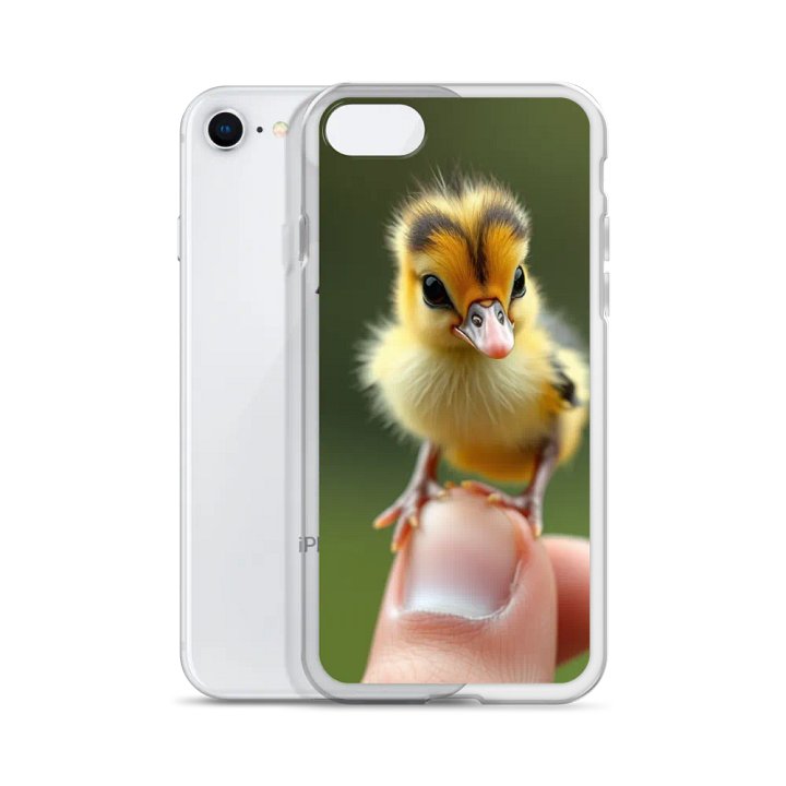 Fluffy Chick on a Finger Clear iPhone Case product image (51)