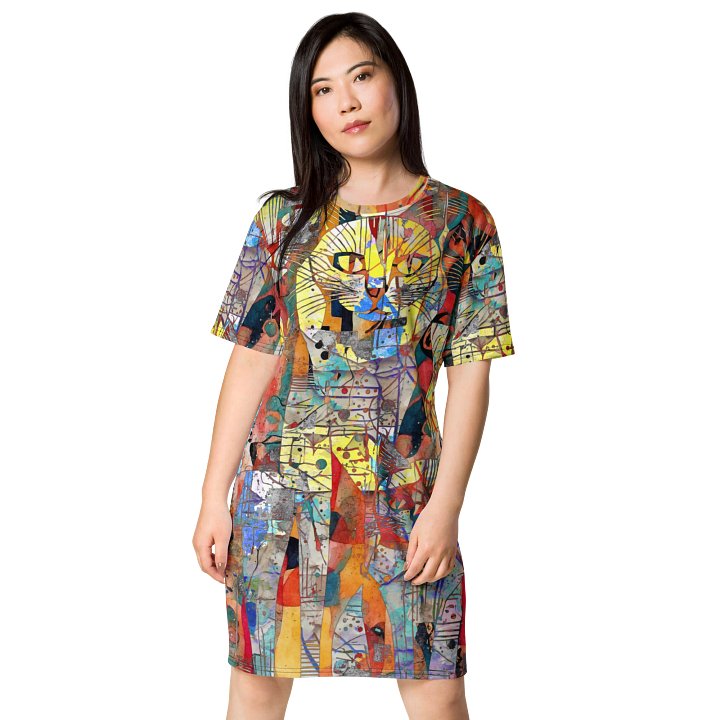 Calico Cats T-Shirt Dress product image (1)