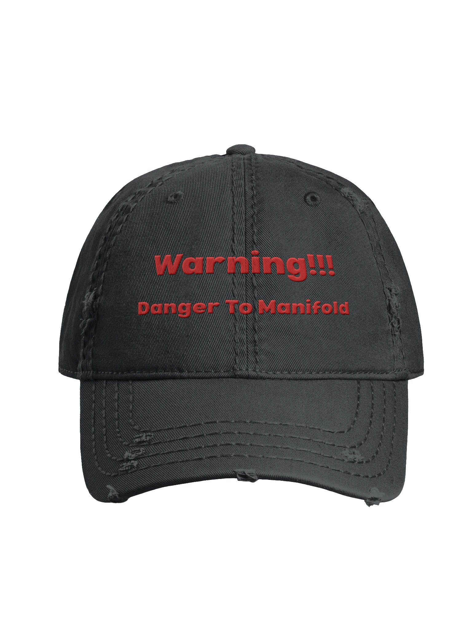 Warning Danger to Manifold distressed hat product image (1)