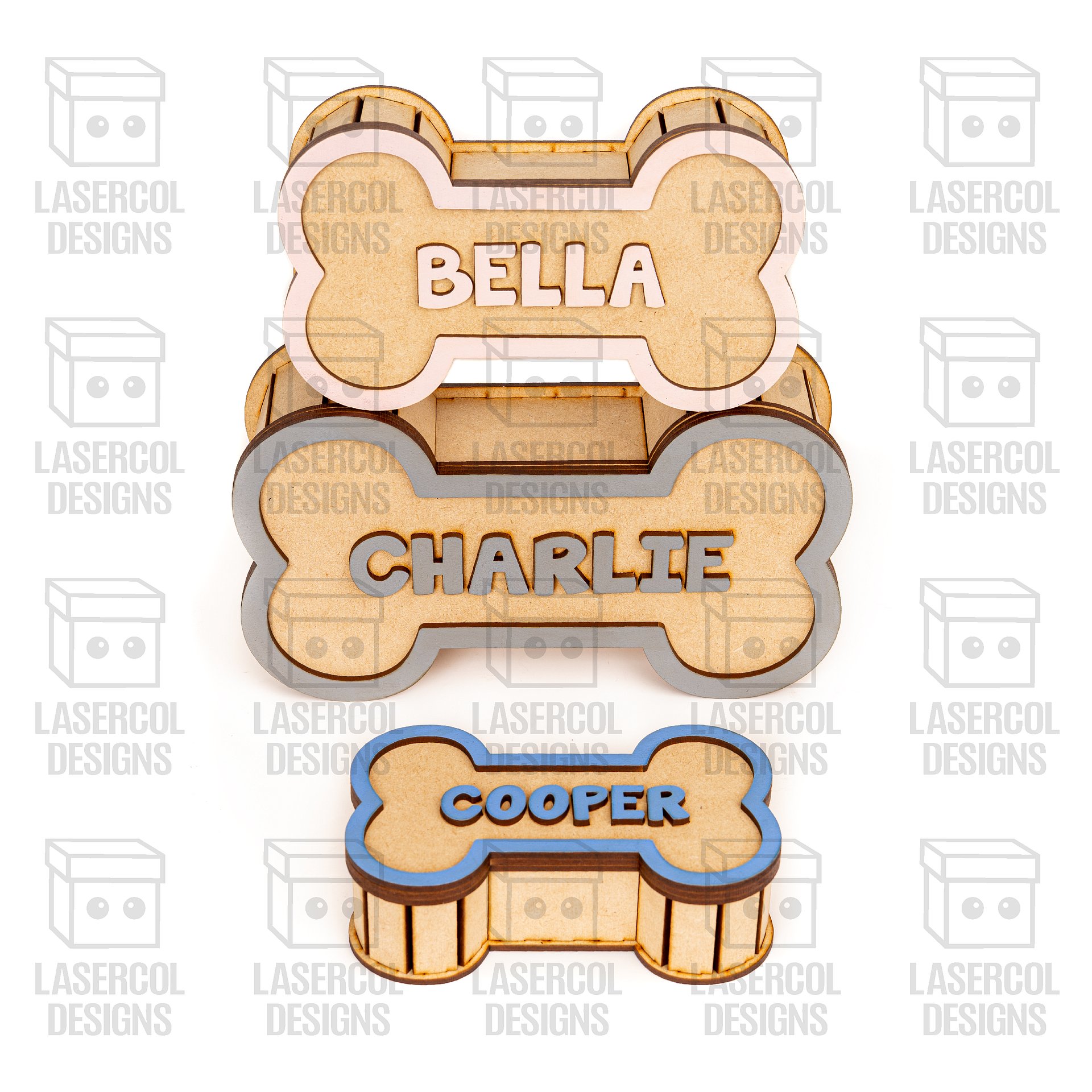 Dog Bone Boxes (3 Sizes) - Laser Cut Files product image (7)