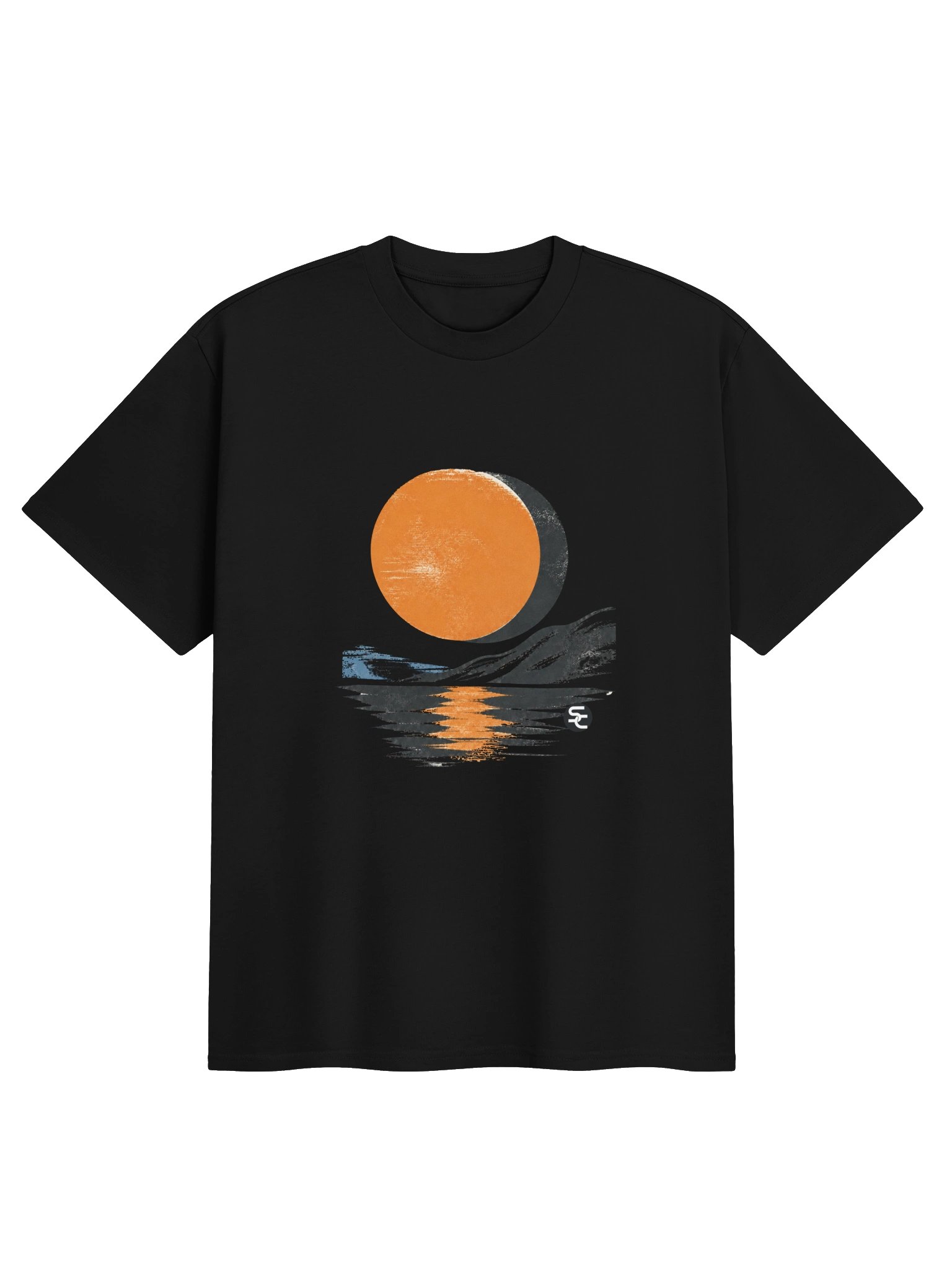 Abstract Orange Moon Heavy Tee product image (10)