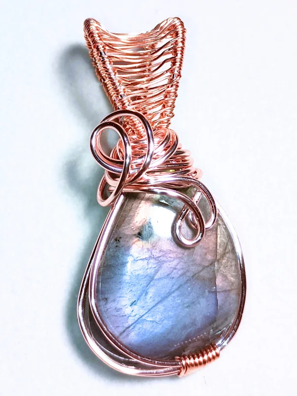 Personal Power Amulet | Hand-Wrapped, Labradorite Pendant | "Purple Majesty" product image (1)