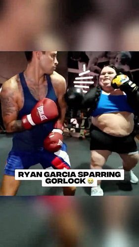 Ryan Garcia working with Gorlock the Destroyer to get ready for the Conor Benn fight 💀